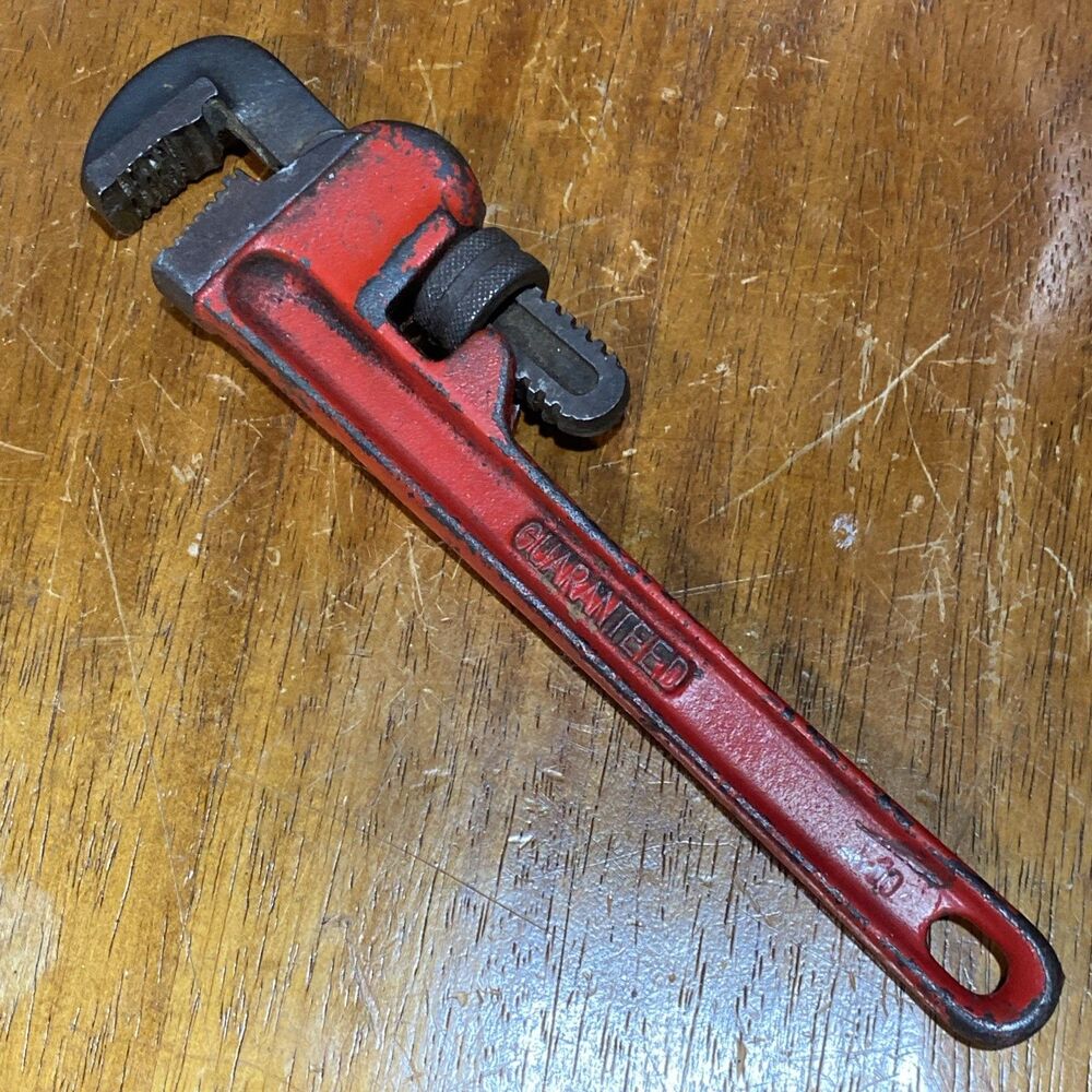 Vintage W. Germany 10" Pipe Wrench  Heavy Duty